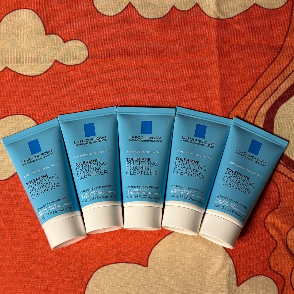 La Roche-Posay Toleriane Purifying Foaming Cleanser 5 Pack 0.5oz Travel Size